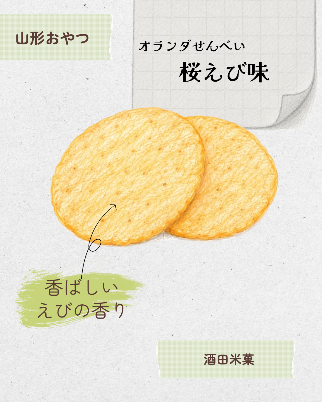 オランダせんべい　桜えび味
